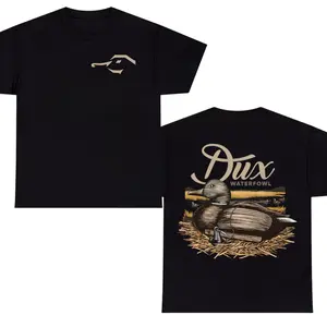 Dux Waterfowl Duck Decoy T-Shirt – Vintage Duck Hunting Graphic Tee, Waterfowl Hunter Shirt, Outdoor Unisex Cotton Apparel Gift for Hunters