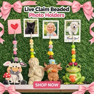 Live Claim Beaded Photo Holders – Cute Desk Clip Decor