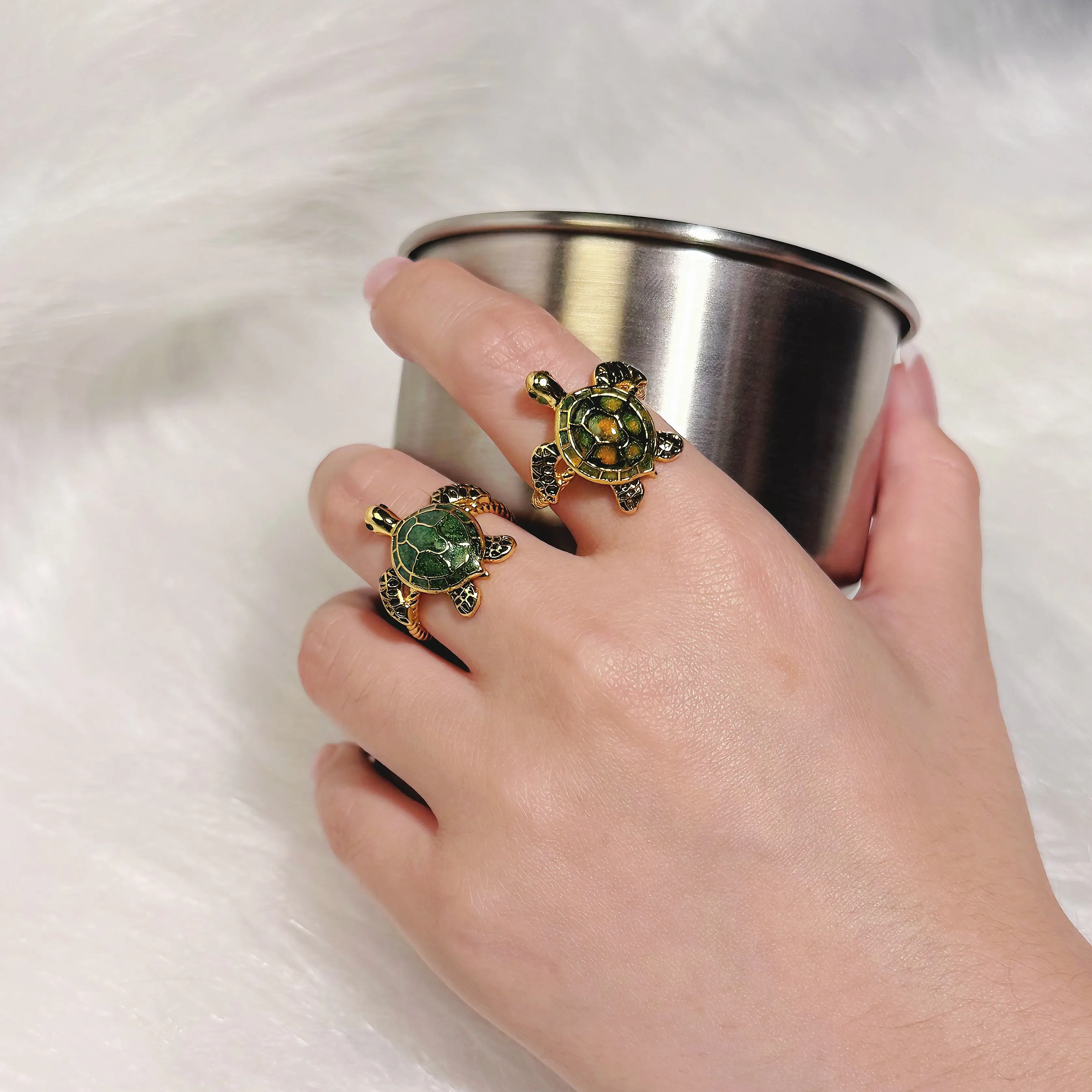 Women's Adjustable Band Turtle Shape Animal Ring - Copper Base Costume Jewelry, Symbol of Ocean Wisdom, Ideal for Friendship Gifting & Everyday Wear, Animals, Jewelry For Women, Auspicious, Animal Theme Ring, Elegant