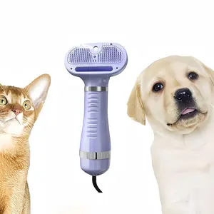 Pet Hair Dryer with Spray, 1 Set Low Noise Cat Hair Drying Brush with Accessories, Pet Grooming Brush, Dog Grooming kit professional pet