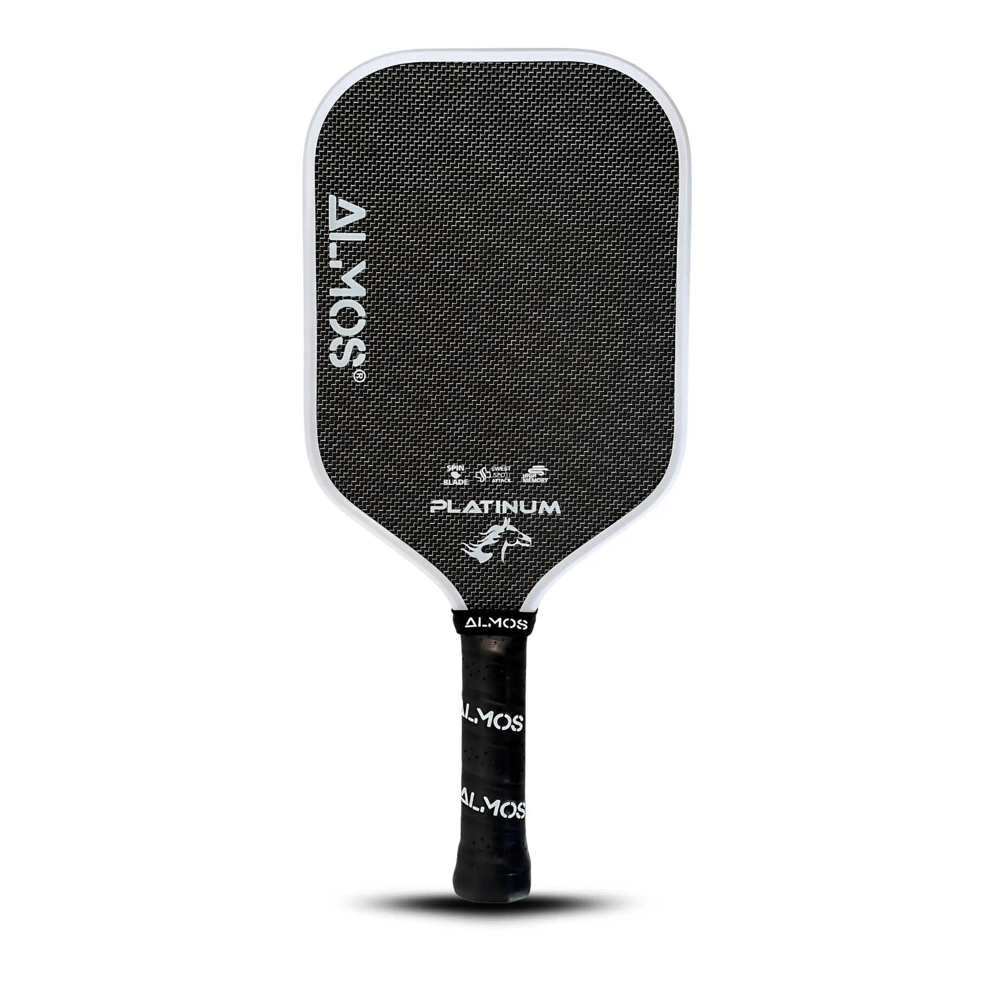 Almos Sports Platinum Pickleball Paddle – Titanium Weave, Polypropylene Core, 16mm Control Paddle for Power, Spin & Stability