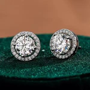 Keverie Fashion Round Zirconia Decorated Stud Earrings, Fashion Jewelry for Party, Daily Clothing Decor, Trendy All-match & Exquisite Jewelry for Birthday Gift, Fashionable Jewelry,summerwins