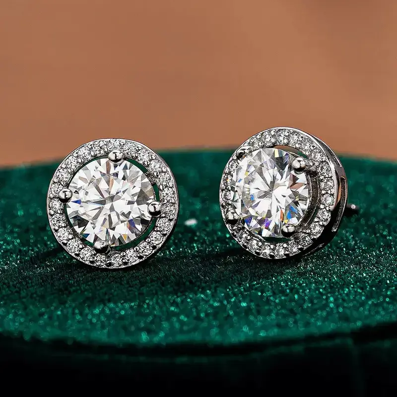 Keverie Fashion Round Zirconia Decorated Stud Earrings, Fashion Jewelry for Party, Daily Clothing Decor, Trendy All-match & Exquisite Jewelry for Birthday Gift, Fashionable Jewelry,summerwins