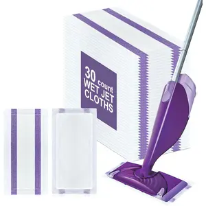 30 Count Disposable Wet Pads Refill for Swiffer Wet Jet Spray Mop,Wet Jet Pads for All Floor Types,Disposable Multi Surface Wet Jet Hardwood Floor Cleaner for swiffer Wet Pads Refill