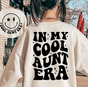 In My Cool Aunt Era • Auntie T-shirt or Sweatshirt Graphic Tee Crew Neck