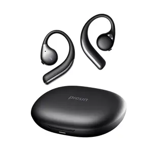 Picun T61 Wireless Bone Conduction Headphones, OWS Open Ear Earbuds with Earhooks, Bluetooth 5.4, Deep Bass, Lightweight & Sturdy, 25Hrs Playtime, IPX6 Waterproof, for Cycling Yoga Gym Workouts