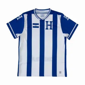 Honduras Soccer Jersey with National Shield Blue and White Design for Fans Slim Fitting Team Support Ideal for Honduras Team Enthusiasts