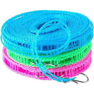 3PCS /6PCS 5 meters drying rope, non-slip and windproof clothesline fence type clothesline drying rope drying rope outdoor travel clothesline home