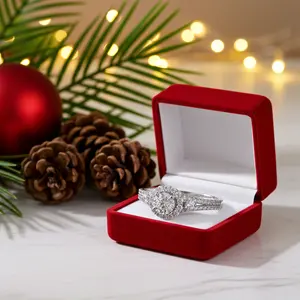 King Of Bling's2.25ct Sterling Silver White Cubic Zirconia Flower Wedding Womens Ring Size 7
