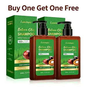 LUMITOPIA Batana Oil & Rosemary Shampoo 300ml Nourishing Volumizing for Men Women Reduces Hair Loss Repairs Damage Boosts Growth Gentle Daily Haircare Cleanser Buy 1 Get 1 Free-#Summervibes