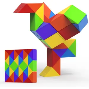 Fidget Snake Cube Sensory Toys 36 Block Party Favors Birthday Gifts Travel Toys for Kids Rainbow 1PCS