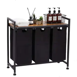 Laundry Hamper, Laundry Sorter Laundry Basket Organizer with Removable Laundry Bag and Top Shelf, Laundry Sorter, Cloest Storage and Organization, Clothes Hamper for Laundry Room Bathroom Bedroom and Dorm