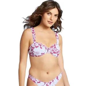 Juniors Ribbed Knot Front Bralette Bikini Top Xhilaration Small 0-2