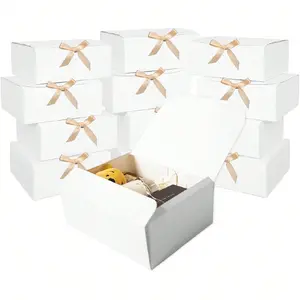 5pcs Gift Box Set with Lid & Ribbon, Elegant Wedding Proposal Boxes, Perfect for Valentine's Day, Birthdays, Baby Showers