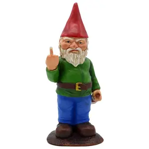 Naughty Garden Gnome for Lawn Ornament Funny Dwarfs For Indoor Outdoor 12CM