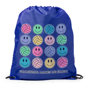 Volleyball Drawstring Backpack - Volleyball Makes Me Happy