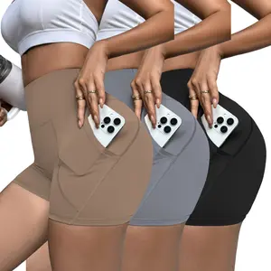 HIJESSE Women's High-Waist Tummy Control Biker Shorts, Butt-Lifting Design & Built-In Side Pockets, 4-Way Stretch Breathable Fabric, Ideal For Yoga, Fitness, Cycling & Everyday Outfits, Spring & Summer