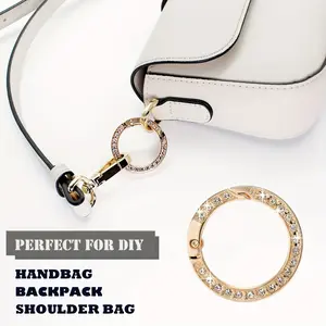 6pcs Alloy Metal Spring O Ring Keychains, Quick Release DIY Keychain Accessories for Bags, Wallets & Handbags, Ideal for Crafting, Keychain Bag Pendant