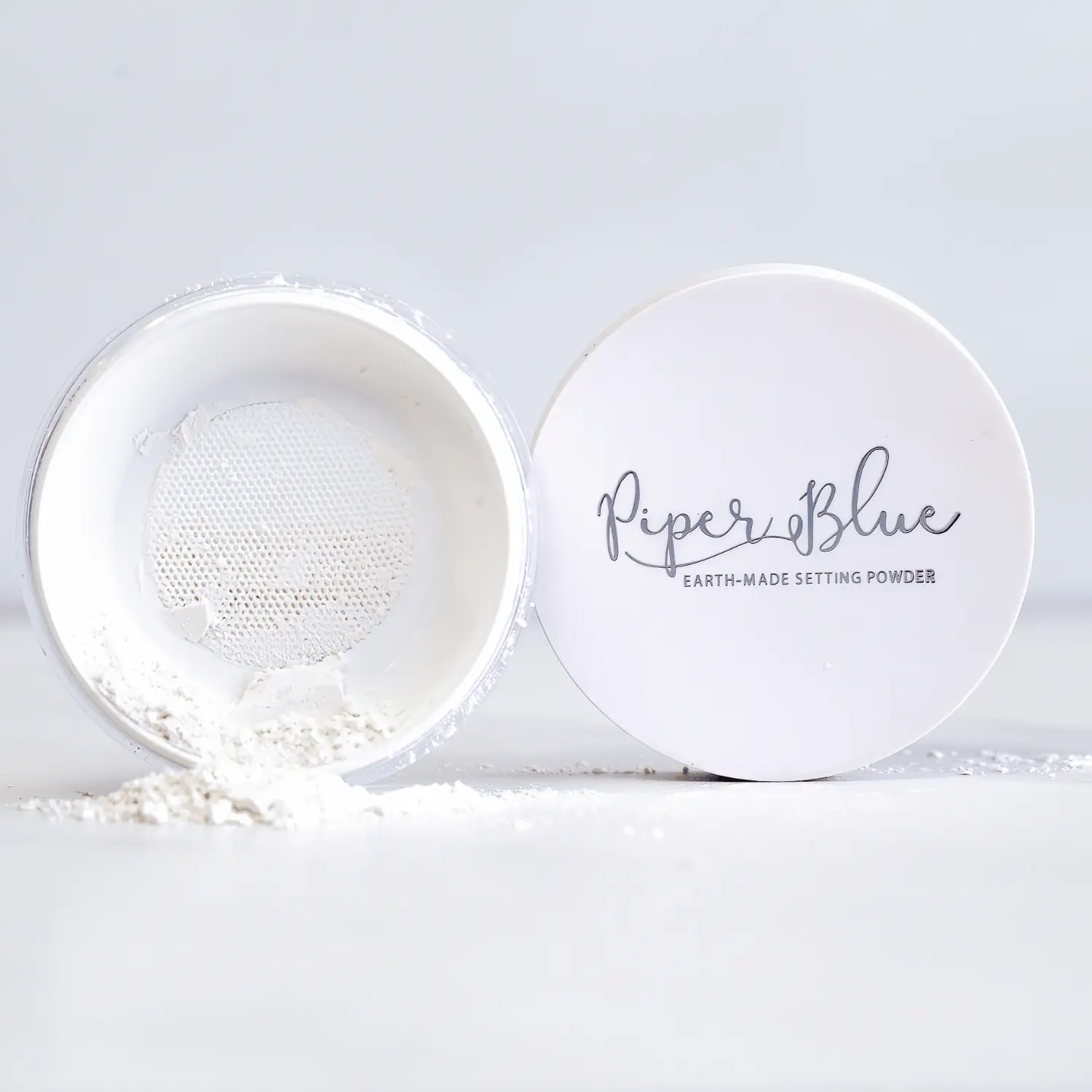 PiperBlue Organic Makeup Skin Perfecting Setting Powder, Breathable, Detoxifying, Lightweight, Long-Lasting Natural Earth-Made Powder, Silky, Smooth, Clay, Oil, Translucent, Moisturizer, Radiant, Blurring Powder
