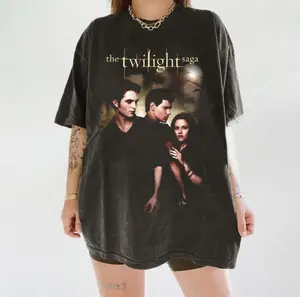 Twilight Saga Retro Graphic T-shirt, Vintage Twilight Saga Shirt, Retro Movie Tee, 2000s Movie Shirt, Fans Homage Shirt, Gift For Book Lover Tops