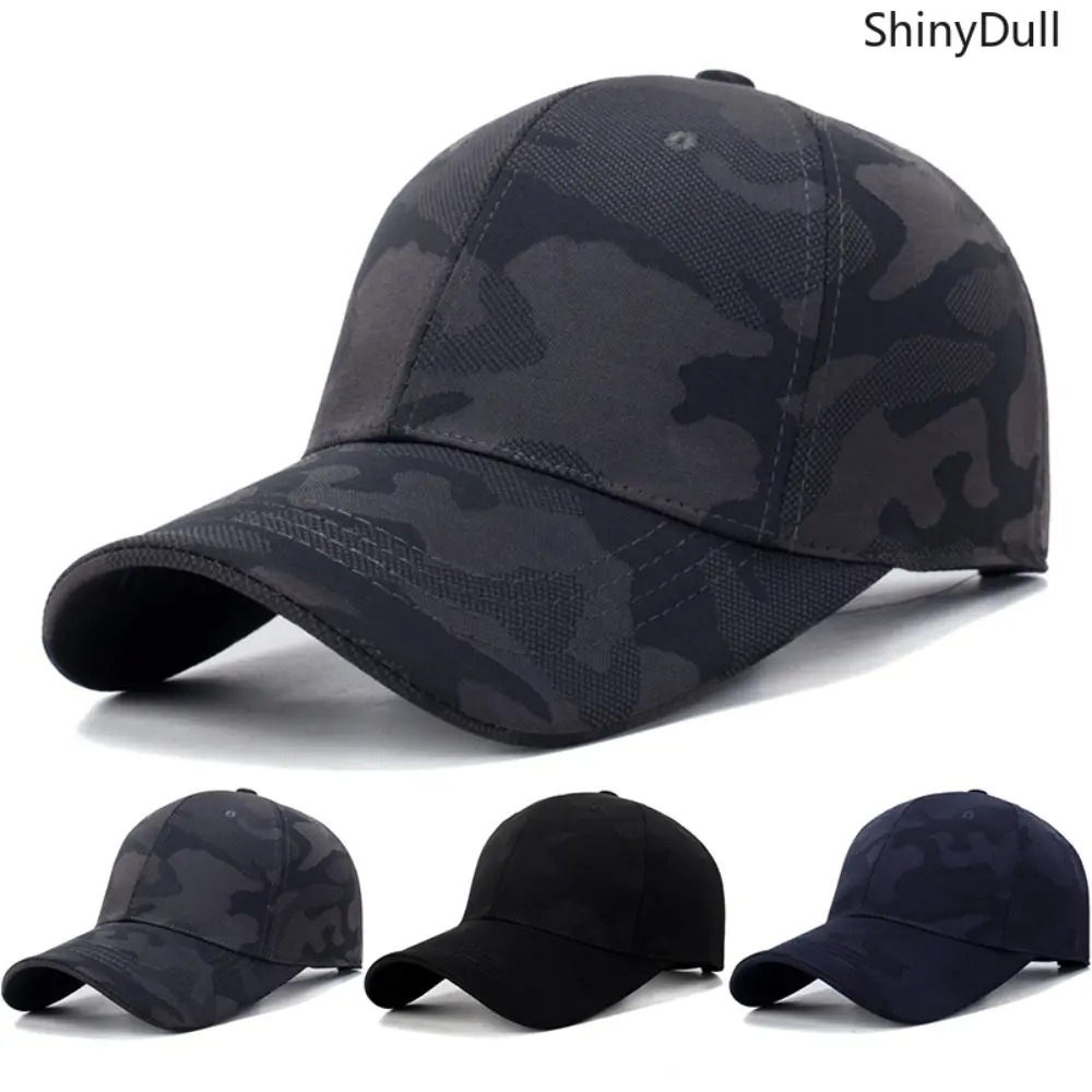 Camouflage Trucker Baseball Cap, Unisex Adjustable Mesh Snapback for Outdoor Sports and Hiking, 1 Size
