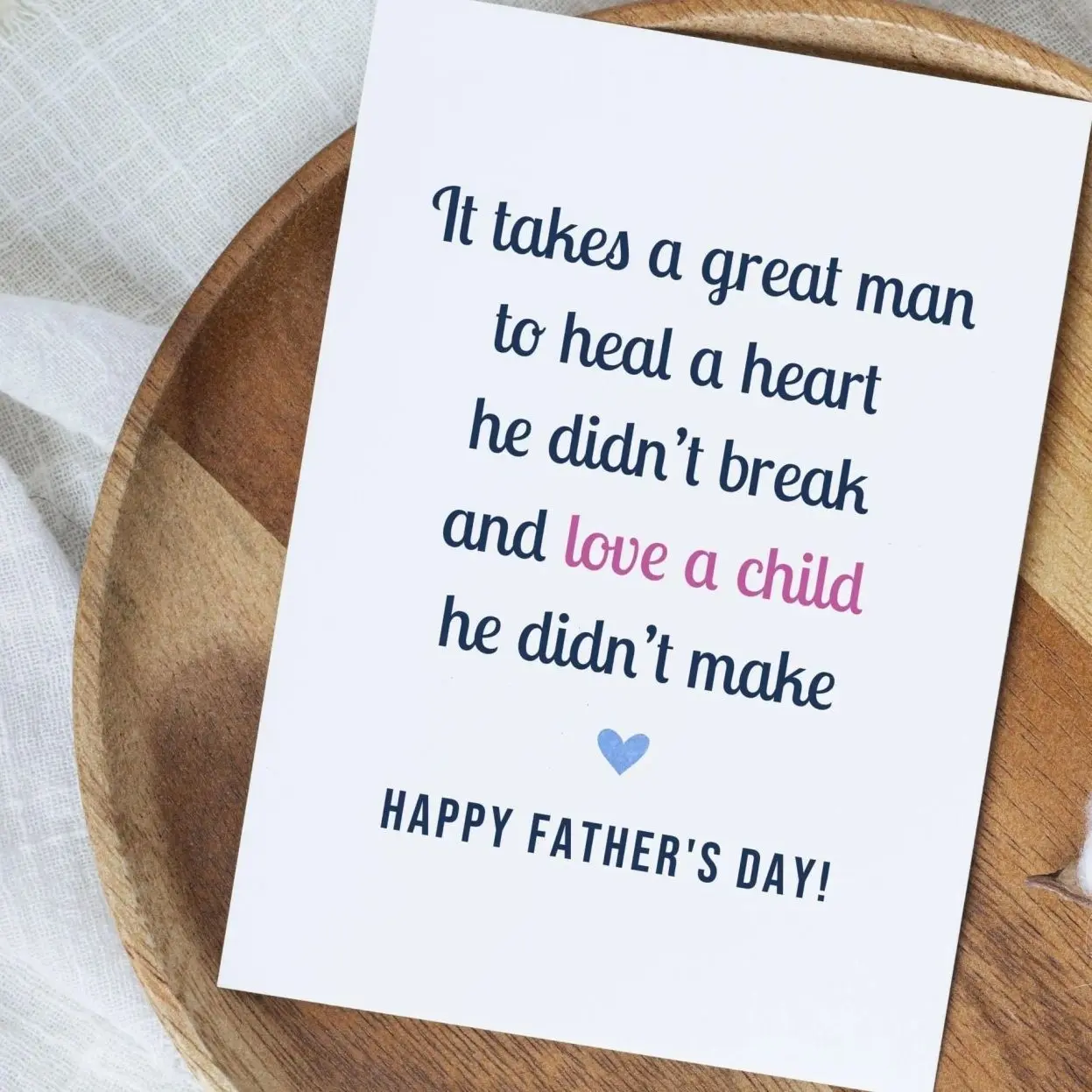 Bonus Dad Happy Father's Day Card, Stepfather Card From Daughter, Cute Bonus Dad Fathers Day Gift, Step Dad Thank You Gift, Bonus Dad Gift