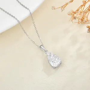 Dual-Tone Cushion Cut Necklace – Silver & Gold Plated Pendant, Sparkling CZ Diamond, Elegant Jewelry Gift for Women Exquisite Craftsmanship