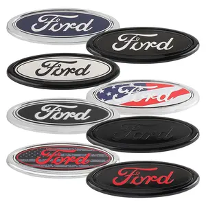 For Ford Mondeo Focus Fusion MK2 MK4 Fiesta Mk7 F150 F250 Car Front Radiator Grille Rear Trunk Hood Lid Logo Decor Cover Sticker