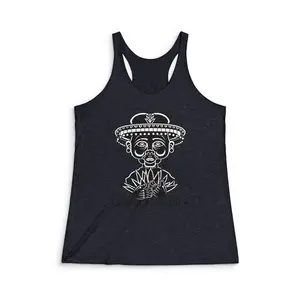 Cochica Tequila Artwork Agave Skull Racerback Tank