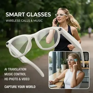 HD Smart Glasses Camera, Video Recording & Translation, Wireless Calling, Music Playback, Voice Assistant, Multifunctional Wearable Eyewear