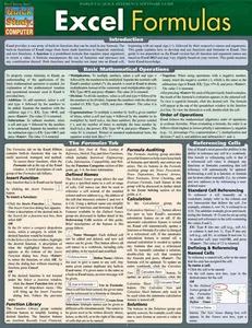 QuickStudy MS Excel Formulas Laminated Reference Guide