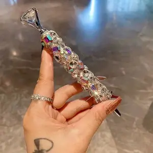 Luxury Rhinestone Crystal Ballpoint Pen Elegant Korean Style Signature Pen Business Wedding Corporate Promotional Gift Pen