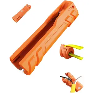 Cable Ripper, Multifunctional Cable Stripping Tool for 12-14 AWG, 12/2 and 14/2 NM Cable, Easily Cut and Strip Cable outer jacket, Portable Wire Ripper Tool with High Visibility and Magnetic Storage