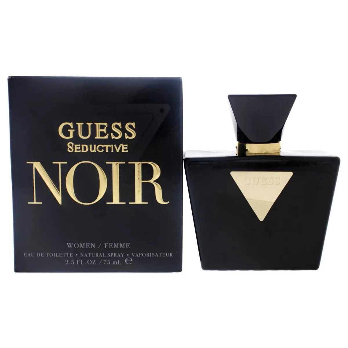 GUESS Seductive Noir Eau de Toilette for Women, Oriental Floral Fragrance with Vanilla, Haitian Vetiver & Jasmine Notes, 2.5 oz, Fragrances, Signature Scent, 2 To 2.9 Fl Oz, Smelling Good