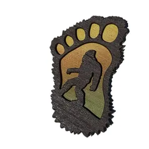 Bigfoot Sighting Magnet PNW Forest Vibes in a Footprint Unique Design for Bigfoot Enthusiasts Decor Gift Box