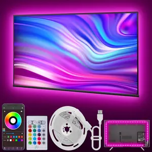 Ledagic Led Lights for TV, 13.2ft TV Led Backlight 32-65 Inch, USB Led Light Strip with Remote, App Control, RGB Led Strip Lights Music Sync Color Changing Led Lights for Bedroom, Gaming Accessories