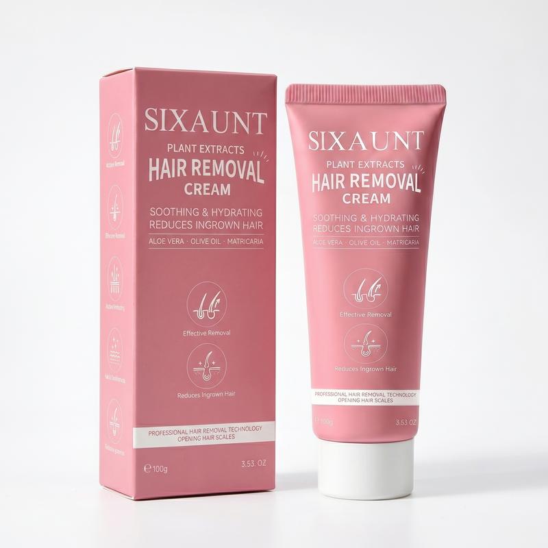 Bikini Pain-Free Hair Removal Cream for Sensitive Skin, Hypoallergenic Formula-Gentle & Fast-Acting Depilatory with Citrus Scent, Aloe & Hyaluronic Acid for Soothing Care, Suitable for Men & Women