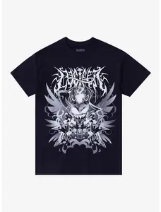 Hazbin Hotel Lucifer Metal T-Shirt, Movie Graphic Tee, Retro Streetwear for Men and Women, Perfect Gift for Movie Fans