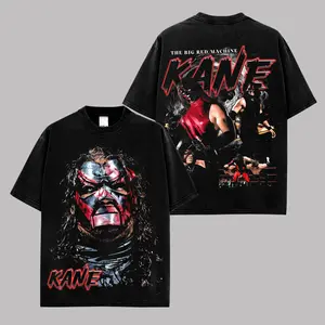 Vintage Kane Big Red Machine Wrestling Graphic Tee, Retro Masked Demon Cotton T-Shirt, Attitude Era Oversized Streetwear Shirt, Unisex  Fan Gift Tee