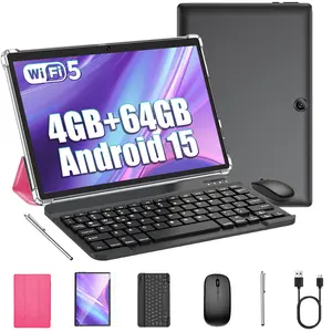[DealsForYouDays] 2026 10.1 Inch Android 15, Wireless Set with Keyboard, Mouse, Stylus, Case, 5G WiFi, Bluetooth, Portable for Travel, Light Office & Daily Use