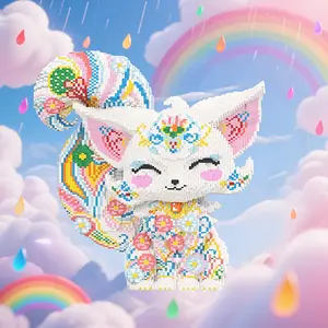 38700pcs Nine-Tailed Fox Building Blocks, 3D Puzzle Model Toy, Indoor Decoration, Birthday Christmas New Year Gift, Home Decor DIY Craft Kit