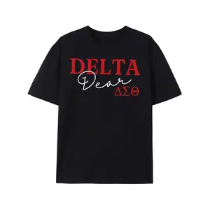 Men’s Delta Sigma Theta 1913 Graphic T-Shirt Greek Sorority Tee Streetwear Oversized Cotton Casual Hip Hop Trend outfit