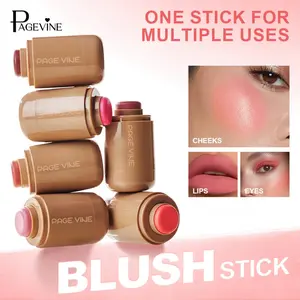 1PC PAGEVINE Multi Use Blush Stick For Cheeks Lips Eyes Smooth Buildable Color Long Lasting Easy Blend Daily Party Makeup ViralBlushStick MultiUseMakeup GRWMMakeup MakeupHacks FaceMakeup LipAndCheekTint