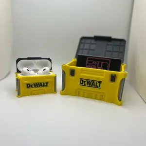 Dewalt Gift Set: Business Card Holder/Stash Box & AirPods Pro Case Perfect Tool Lover Set
