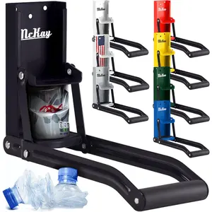 16oz Metal Can Crusher, Heavy-Duty Wall-Mounted Smasher for Aluminum Seltzer, Soda, Beer Cans and Bottles for Recycling, Home Gadgets (Black)