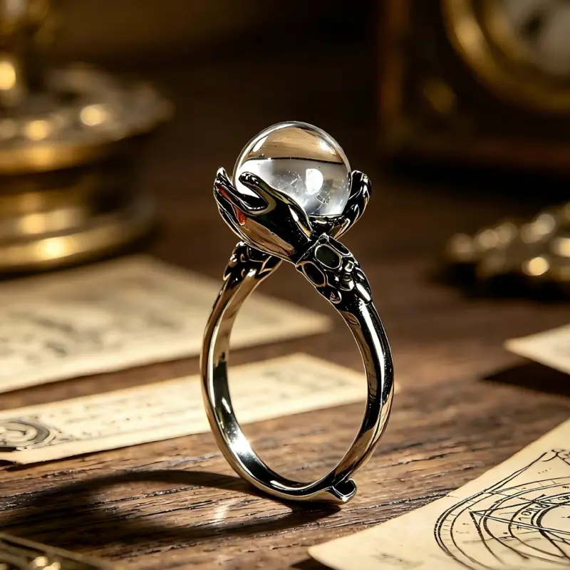Women’s vintage “Guardian” crystal rings — Summer Wins collection, unique rings — adjustable band (fits sizes 6–10); women’s rings; whimsical costume jewelry; funky, unique accessories; 2026 Memorial Day campaign gift; summerwins