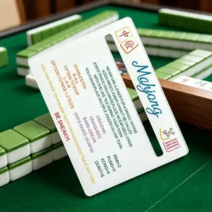 Clear Mahjong Line Reader & Rule Guide - Color-Coded Card Identifier Accessory For Tabletop Game Family Board Games Strategy Board Games