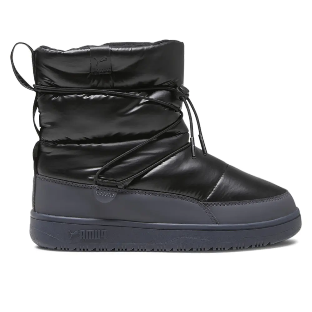 PUMA Womens Snowbae Patent Snow Casual Boots Ankle - Black PUMA Womens Snowbae Patent Snow Casual Boots Ankle - Black
