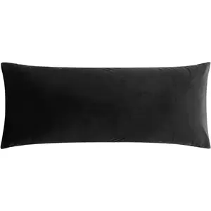 BedTreat Full Body Pillow Insert with Pillowcase for Adults,Long&Fluffy Pillow for Side Sleeper,Soft&Breathable (20X54,Black)