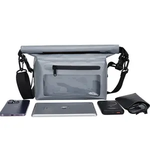 Outdoor PVC Mesh Reinforced Water Resistant Pack - Multi Sport Dry Bag for Hiking Cycling Rafting Beach & Swimming Crossbody Sack